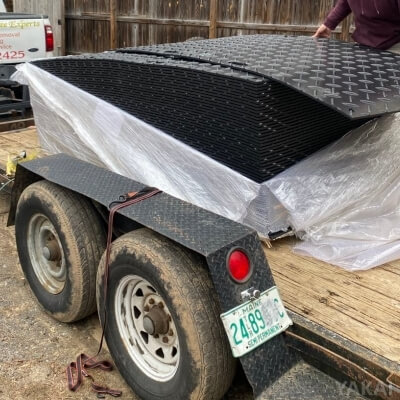 Door-to-Door Delivery Ground Protection Mats to the USA